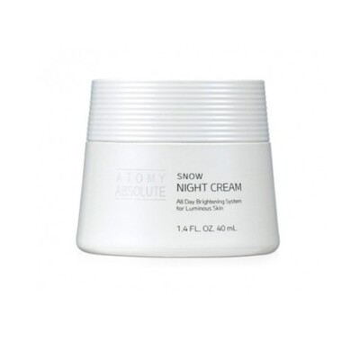 ATOMY Absolute Snow Night Cream 40ml All Day Brightening Skincare Serum K-Beauty
