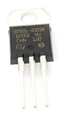 2 Stück BTB06-800SW | TRIAC | 6A | 800V | 10mA Logic Level | TO-220AB | STM
