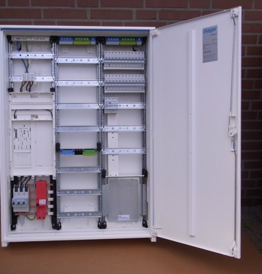 Hager ZB33S eHZ Zählerfeld neue VDE 4100 mit SH 63N Verteilerfeld + APZ