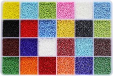 Assorted Mix ALL Glass Seed Beads  Bugles Tubes 1 lb Random Mix
