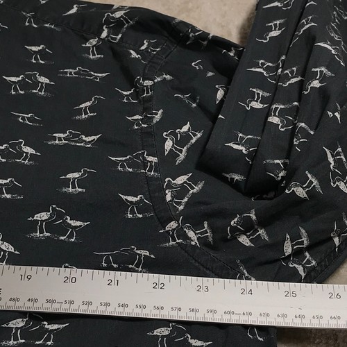 Tallia Shirt Mens Extra Large 17.5 Button Up Black Bird All Over Print Casual - Picture 7 of 10