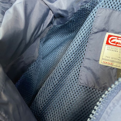 Giacca a vento vintage ECKO Unltd uomo 2XL blu a righe Y2K Baggy Rhino Vent - Foto 10 di 21