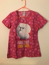 LOT OF 5: LADIES ASSORTED COLORFUL PRINT UNIFORM SCRUB TOPS SIZE XS