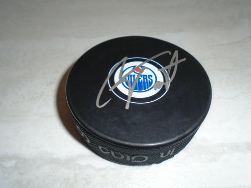 Cam Talbot Signed Edmonton Oilers Hockey Puck Autographed Beckett BAS COA 1D - Picture 4 of 4