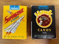 1980s Empty Candy Cigarette Boxes Rare Banned Hawk & Supersonic Stark Candy Co