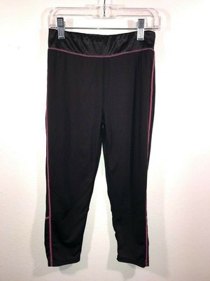 girls black athletic leggings