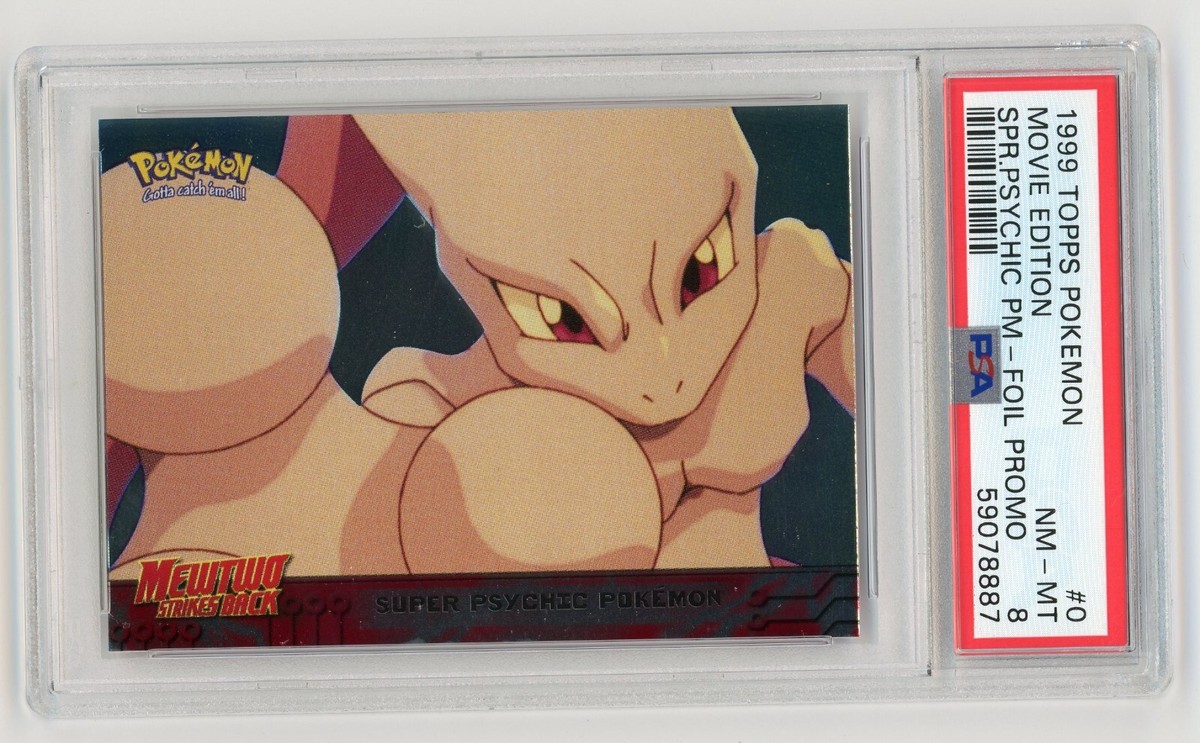 Pokemon Card Super Psychic Mewtwo Holo Topps Movie Promo 1999 PSA