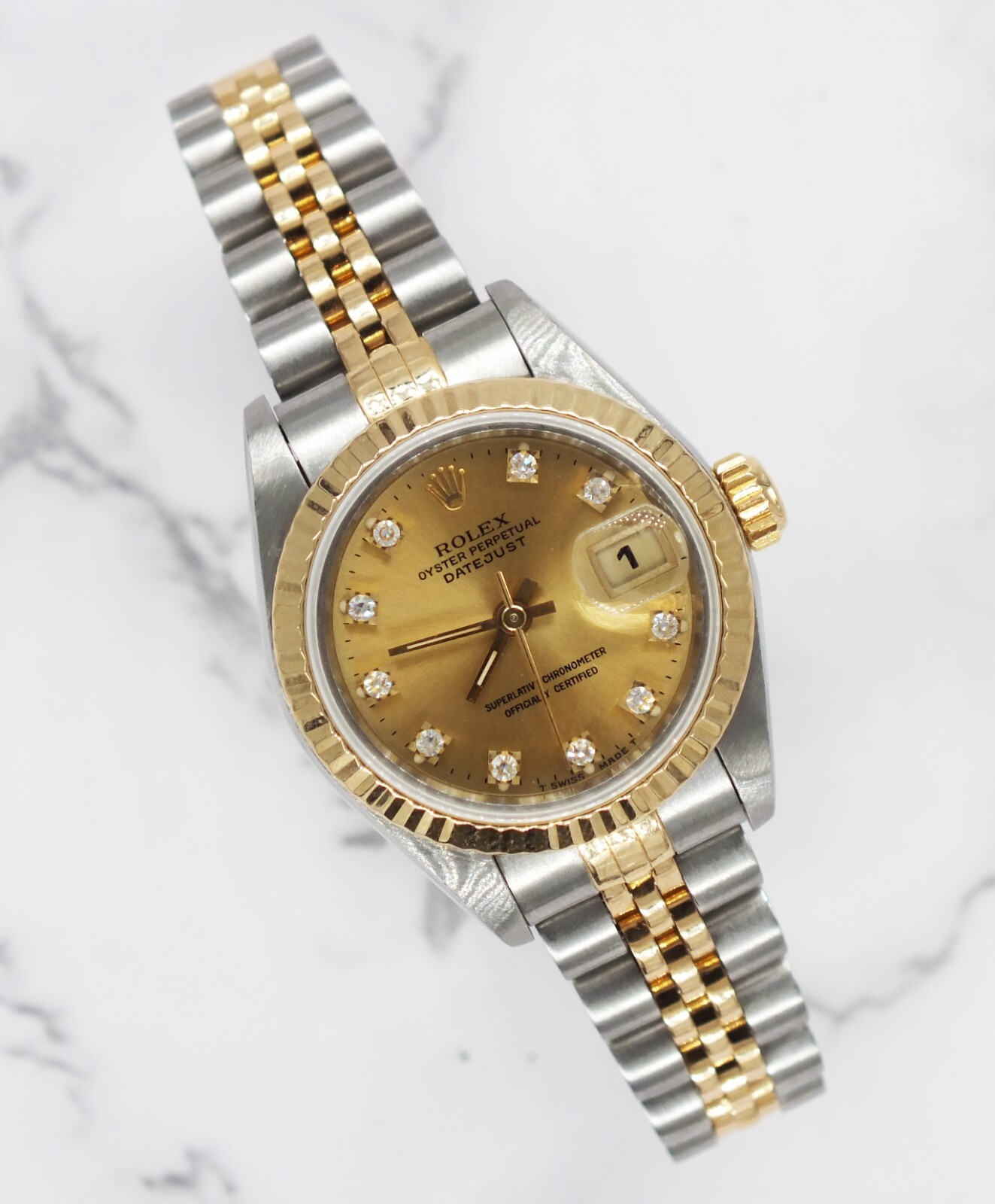 Rolex Datejust with Factory Champagne