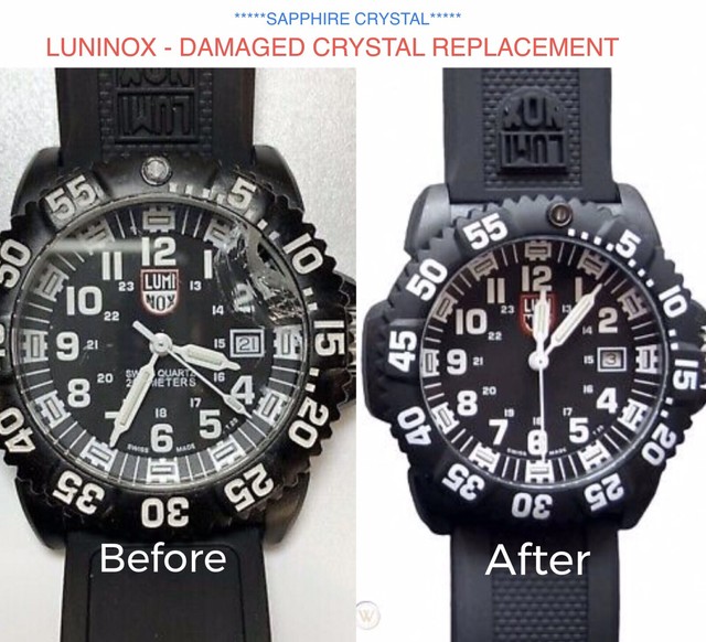 LUMINOX WATCH SERIES 8150 / 8350 SAPPHIRE CRYSTAL REPLACEMENT REPAIR