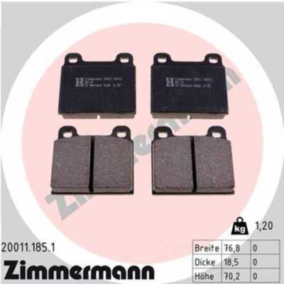 LORDCO - ZIMMERMAN 200111851 Disc Brake Pad Set
