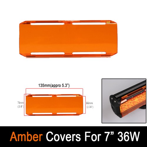 5.3" LED LIGHT BAR Amber Lens Cover For 7" inch 36W 12" 17" 22" 28" 44