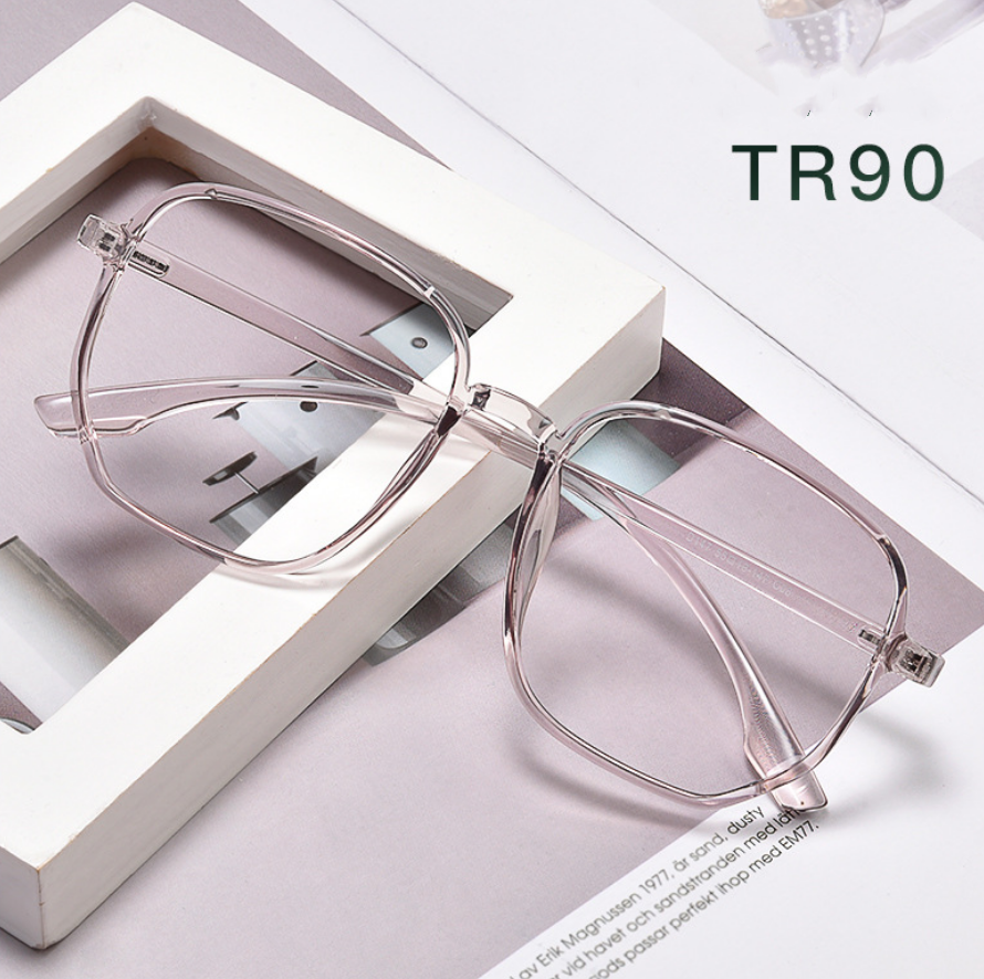 Oversize TR90 Square Eyeglass frames transparent Clear Glasses for