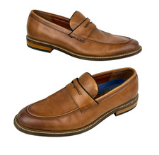 Vince Camuto Men's Layton Penny Loafer 8.5M Leather Brown Slip On Dress Shoes
