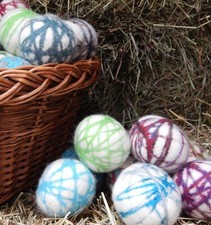 Wool dryer balls Fabric Softener - White with...