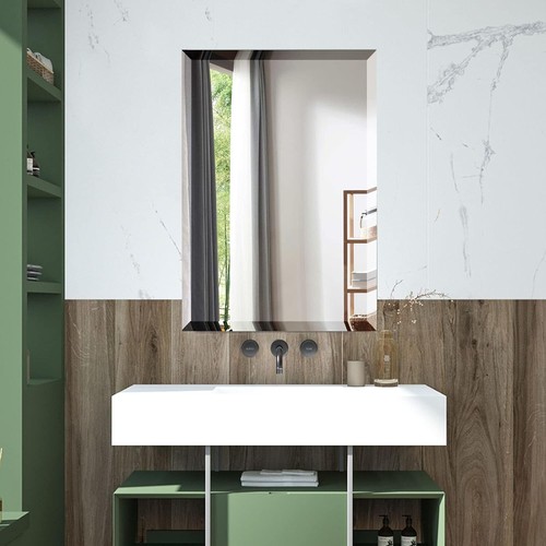 Mirror 24" x 36" Bevel Frameless Modern Shatterproof Horizontally or Vertically - Picture 9 of 15