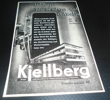 Kleine alte Reklame 1939 Kjellberg Elektroden Finsterwalde