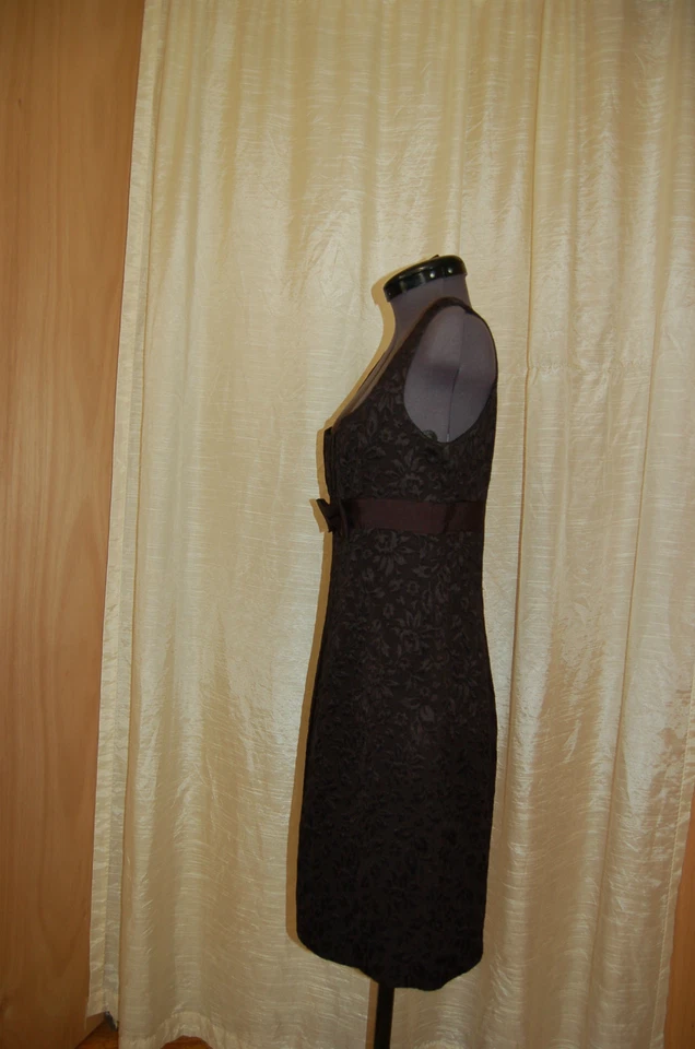 Платье женское Nanette Lepore размер 2 черное шерстяная смесь без рукавов завышенная талия  - Изображение 2 из 4