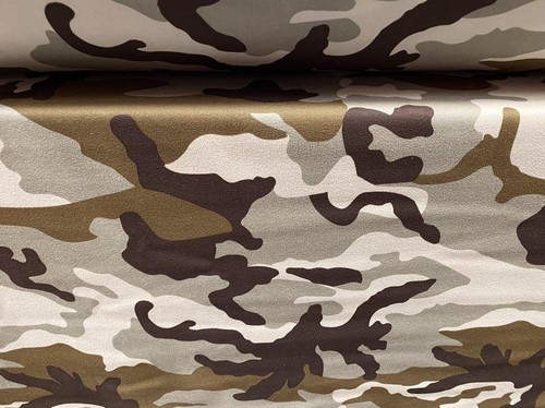 Scuba Crepe Stretch Jersey Neoprene Dress Fabric, Per Metre - Camouflage Print - Picture 3 of 4