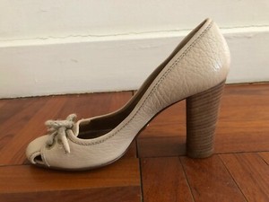 ivory leather pumps