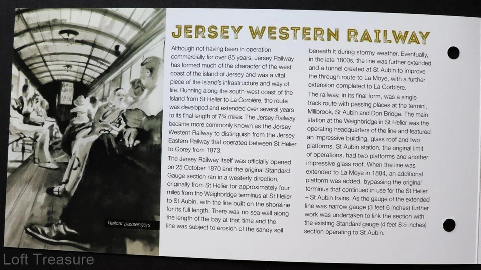 Jersey Stamps: "Jersey Western Railway" MNH 6 Value Presentation Pack 2024 — 第 4/4 张图片