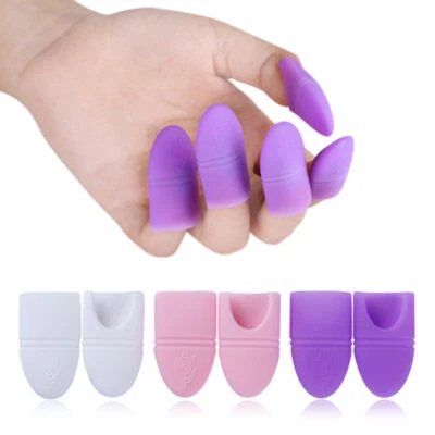 10PCS Silicone Nail UV Gel Polish Soak Off Remover Caps Wraps Nail Art UK SELLER