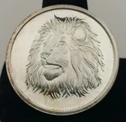 Lion Round Medal Coin 1 Troy Oz .999 Fine Silver Leo Sign #3649