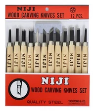 Niji Wood Carving Knives Set 12/Pkg- (Pack of 1)