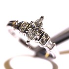 GIA certified 18k white gold .76ct marquise diamond engagement ring 4g 7.25 — photo 5