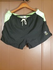 Vtg Sz L 80s 90s OP Ocean Pacific Swim Trunks Shorts Surf black and green