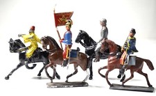 Early Soldiers On Horseback Lead Soldier Lot Mix Britains Vintage Originals TS38