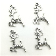 Wholesale 100pcs Deer Antique Silver Charms Pendant DIY Jewelry Finding 22 14mm