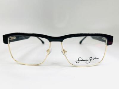 New SEAN JOHN SJO 5140 001 Black & Gold Eyeglasses 59/15/145