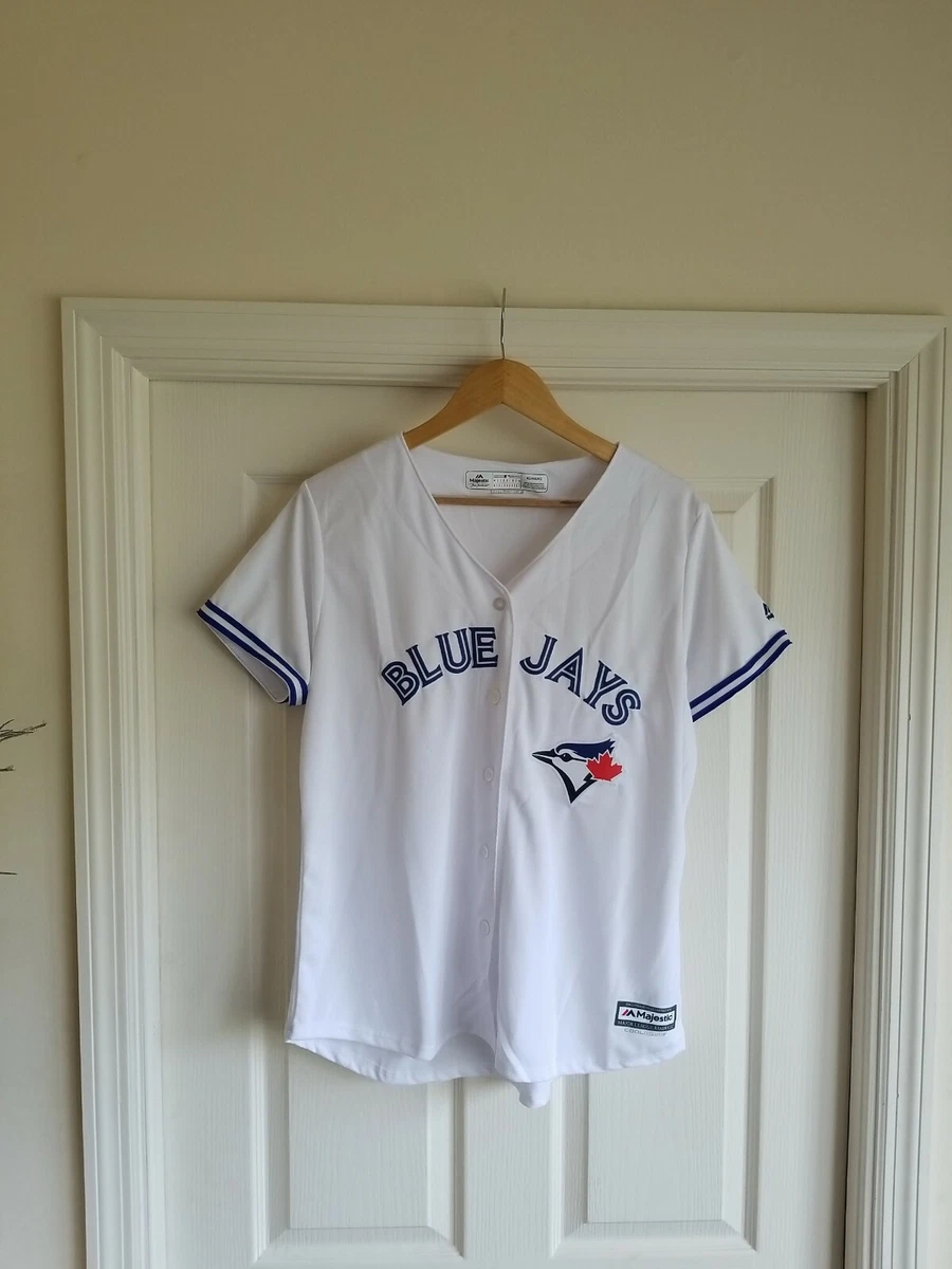 Majestic Cool Base Women’s Toronto Blue Jays White Jersey XL Baseball MLB