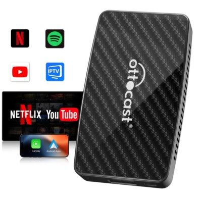 OTTOCAST Play2Video Pro 3in1 AI Box Wireless CarPlay Android Auto Adapter +5 App