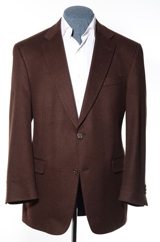 44R Hart Schaffner Marx USA Gold Brown Soft Cashmere Sport Coat Blazer Jacket XL - 第 1/9 張圖片