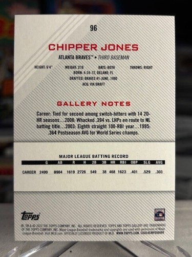 Chipper Jones PICK A CARD Topps Chrome Refractor SSP #"d HOF RC RARE Baseball - Picture 9 of 97