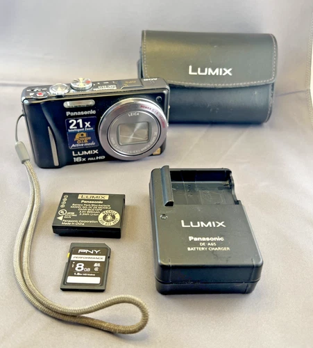 Panasonic Lumix DMC-ZS10 Digital Camera 14.1 Mp, 16X Zoom, W/Batt, Chgr SD Case