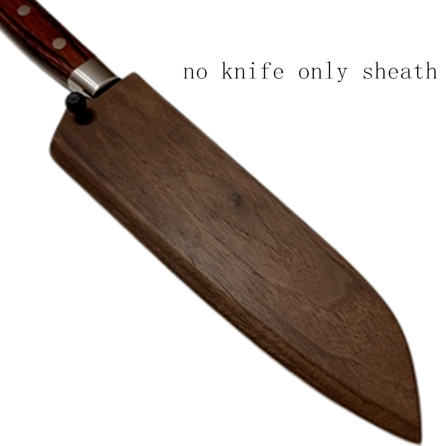 180mm Japanese Santoku Chef's Knife Sheath Wood Saya Knife Blade Guard