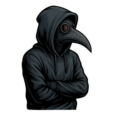 XXL 30X30 Car Sticker Plague Doctor Hoodie Decal