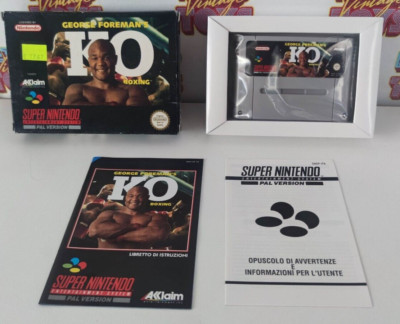 GEORGE FOREMAN'S KO BOXING SUPER NINTENDO NES PAL NEW MIB BOTTOM OF STOCK 1992