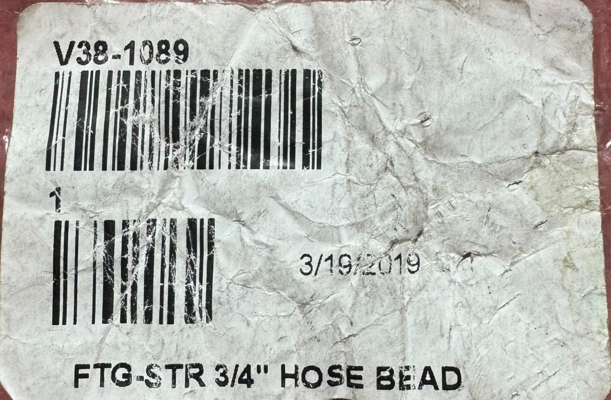 V38-1089 Genuine Paccar Straight 3/4 Inch Hose Bead Fitting