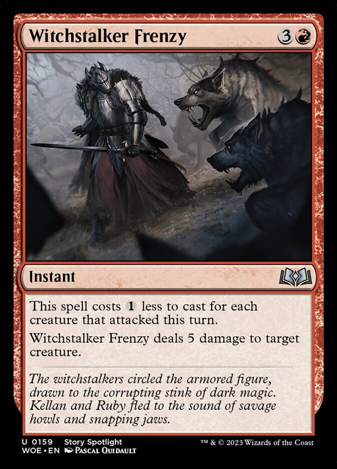MTG Wilds of Eldraine Witchstalker Frenzy 159/475 LP Condition