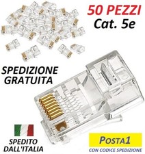 Plug connettori di Rete Cat5e, RJ45 Ethernet. 50 Pezzi