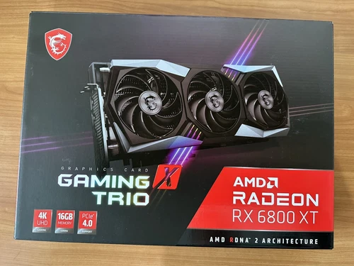 MSI Video Card Radeon RX 6800 XT GAMING X TRIO 16G PCI-Exp 4.0 16GB GDDR6