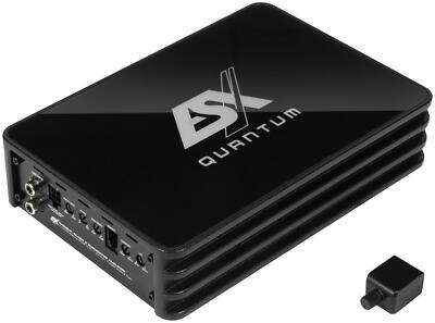 ESX Q-ONEv2 Mono 1-Kanal Compact Digital Verstärker mit Basspegel-Fernbedienung