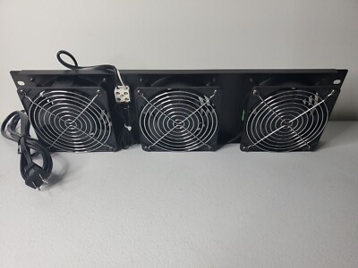 Video Mount Products Eren3fankit 19'' Rack Mount 3 Fan Kit 3U Black Cooling New