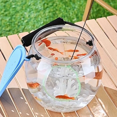 Goldfish Desktop Decoration Small Aquarium Transparent Round Fish Tank✔ - Picture 8 of 12