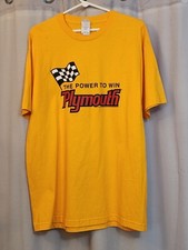 Plymouth Racing 2004 T-Shirt Power to Win size Large Alstyle Yellow