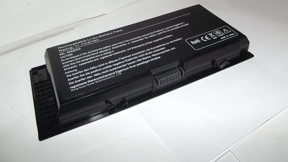 原装戴尔 Precision M4800 11.1V 8550mAh 97Wh 锂离子电池 - M6600 — 第 2/4 张图片