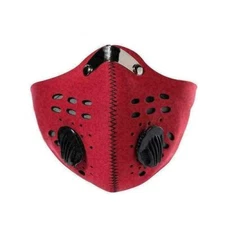 Sport Cycling Face Mask With Active Carbon Filter Breathing Valves Washable